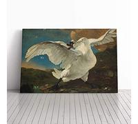 Big Box Art Canvas Print Wall Art Jan Asselijn The Threatened Swan | Mounted and Stretched Box Frame Picture | Home Decor for Kitchen, Living Room, Bedroom, Hallway, Multi-Colour, 20x14 Inch