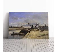 Big Box Art Canvas Print Wall Art Johan Jongkind View from The Quai D'Orsay | Mounted & Stretched Box Frame Picture | Home Decor for Kitchen, Living Room, Bedroom, Hallway, Multi-Colour, 20x14 Inch