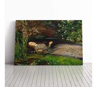 Big Box Art Canvas Print Wall Art John Everett Millais Ophelia | Mounted and Stretched Box Frame Picture | Home Decor for Kitchen, Living, Dining Room, Bedroom, Hallway, Multi-Colour, 30x20 Inch