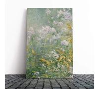 Big Box Art Canvas Print Wall Art John Henry Twachtman Meadow Flowers | Mounted & Stretched Box Frame Picture | Home Decor for Kitchen, Living Room, Bedroom, Hallway, Multi-Colour, 20x14 Inch