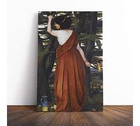 Big Box Art Canvas Print Wall Art John Roddam Spencer Stanhope Lady with a Torch | Mounted & Stretched Box Frame Picture | Home Decor for Kitchen, Living Room, Bedroom, Multi-Colour, 30x20 Inch