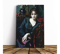 Big Box Art Canvas Print Wall Art John Singer Sargent Isabella Stewart Gardner | Mounted & Stretched Box Frame Picture | Home Decor for Kitchen, Living Room, Bedroom, Hallway, Multi-Colour, 20x14 Inch