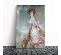 Big Box Art Canvas Print Wall Art John Singer Sargent Portrait of a Lady | Mounted & Stretched Box Frame Picture | Home Decor for Kitchen, Living Room, Bedroom, Hallway, Multi-Colour, 24x16 Inch