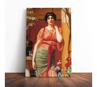 Big Box Art Canvas Print Wall Art John William Godward Nerissa | Mounted and Stretched Box Frame Picture | Home Decor for Kitchen, Living, Dining Room, Bedroom, Hallway, Multi-Colour, 30x20 Inch