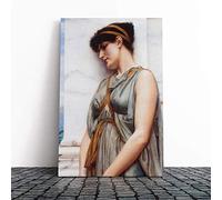 Big Box Art Canvas Print Wall Art John William Godward Pompeian Girl | Mounted & Stretched Box Frame Picture | Home Decor for Kitchen, Living Room, Bedroom, Hallway, Multi-Colour, 24x16 Inch