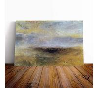 Big Box Art Canvas Print Wall Art Joseph William Turner Seascape with Storm Coming | Mounted & Stretched Box Frame Picture | Home Decor for Kitchen, Living Room, Bedroom, Multi-Colour, 24x16 Inch