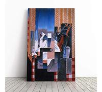 Big Box Art Canvas Print Wall Art Juan Gris Still Life with Guitar | Mounted and Stretched Box Frame Picture | Home Decor for Kitchen, Living Room, Bedroom, Hallway, Multi-Colour, 20x14 Inch