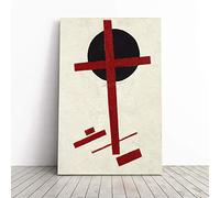 Big Box Art Canvas Print Wall Art Kazimir Malevich Abstract No.4 | Mounted and Stretched Box Frame Picture | Home Decor for Kitchen, Living Room, Bedroom, Hallway, Multi-Colour, 20x14 Inch