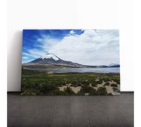 Big Box Art Canvas Print Wall Art Landscape Chile Volcano 2 | Mounted and Stretched Box Frame Picture | Home Decor for Kitchen, Living, Dining Room, Bedroom, Hallway, Multi-Colour, 20x14 Inch
