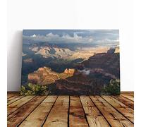 Big Box Art Canvas Print Wall Art Landscape Grand Canyon Powell Point Evening | Mounted & Stretched Box Frame Picture | Home Decor for Kitchen, Living Room, Bedroom, Hallway, Multi-Colour, 30x20 Inch