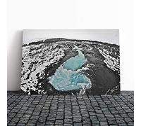 Big Box Art Canvas Print Wall Art Landscape Iceland (2) | Mounted and Stretched Box Frame Picture | Home Decor for Kitchen, Living, Dining Room, Bedroom, Hallway, Multi-Colour, 20x14 Inch