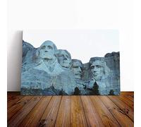 Big Box Art Canvas Print Wall Art Landscape Rushmore South Dakota USA | Mounted & Stretched Box Frame Picture | Home Decor for Kitchen, Living Room, Bedroom, Hallway, Multi-Colour, 24x16 Inch