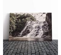 Big Box Art Canvas Print Wall Art Landscape Waterfall and River | Mounted and Stretched Box Frame Picture | Home Decor for Kitchen, Living, Dining Room, Bedroom, Hallway, Multi-Colour, 30x20 Inch