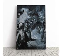 Big Box Art Canvas Print Wall Art Lesser URY at The Train Station | Mounted and Stretched Box Frame Picture | Home Decor for Kitchen, Living Room, Bedroom, Hallway, Multi-Colour, 20x14 Inch