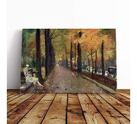 Big Box Art Canvas Print Wall Art Lesser URY Autumn Alley | Mounted and Stretched Box Frame Picture | Home Decor for Kitchen, Living, Dining Room, Bedroom, Hallway, Multi-Colour, 30x20 Inch