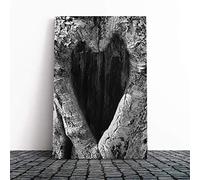 Big Box Art Canvas Print Wall Art Love Heart Birch Tree (3) | Mounted and Stretched Box Frame Picture | Home Decor for Kitchen, Living, Dining Room, Bedroom, Hallway, Multi-Colour, 20x14 Inch