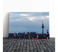 Big Box Art Canvas Print Wall Art Madrid Spain Skyline | Mounted and Stretched Box Frame Picture | Home Decor for Kitchen, Living, Dining Room, Bedroom, Hallway, Multi-Colour, 20x14 Inch