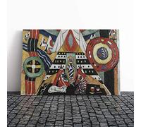 Big Box Art Canvas Print Wall Art Marsden Hartley Indian Composition | Mounted & Stretched Box Frame Picture | Home Decor for Kitchen, Living Room, Bedroom, Hallway, Multi-Colour, 24x16 Inch