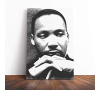 Big Box Art Canvas Print Wall Art Martin Luther King (1) | Mounted and Stretched Box Frame Picture | Home Decor for Kitchen, Living, Dining Room, Bedroom, Hallway, Multi-Colour, 20x14 Inch