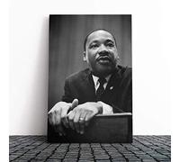 Big Box Art Canvas Print Wall Art Martin Luther King (4) | Mounted and Stretched Box Frame Picture | Home Decor for Kitchen, Living, Dining Room, Bedroom, Hallway, Multi-Colour, 20x14 Inch