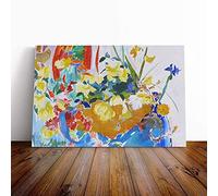 Big Box Art Canvas Print Wall Art Mary Abbott Stolen Roses | Mounted and Stretched Box Frame Picture | Home Decor for Kitchen, Living, Dining Room, Bedroom, Hallway, Multi-Colour, 20x14 Inch