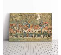 Big Box Art Canvas Print Wall Art Maurice Pendergrast Central Park 2 | Mounted & Stretched Box Frame Picture | Home Decor for Kitchen, Living Room, Bedroom, Hallway, Multi-Colour, 20x14 Inch