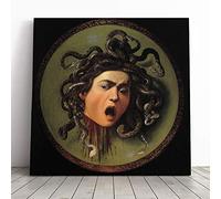 Big Box Art Canvas Print Wall Art Michelangelo Caravaggio The Head of Medusa | Mounted & Stretched Box Frame Picture | Home Decor for Kitchen, Living Room, Bedroom, Hallway, Muli-Colour, 20x20 Inch