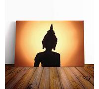 Big Box Art Canvas Print Wall Art Oriental Buddha (9) | Mounted and Stretched Box Frame Picture | Home Decor for Kitchen, Living, Dining Room, Bedroom, Hallway, Multi-Colour, 20x14 Inch