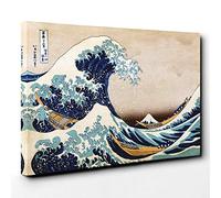 Big Box Art Canvas Print Wall Art Oriental Hokusai Under The Wave of Off Kanagawa | Mounted & Stretched Box Frame Picture | Home Decor for Kitchen, Living Room, Bedroom, Multi-Colour, 30x20 Inch