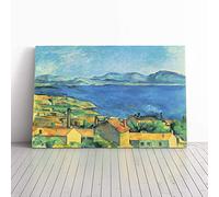 Big Box Art Canvas Print Wall Art Paul Cezanne Landscape (5) | Mounted and Stretched Box Frame Picture | Home Decor for Kitchen, Living, Dining Room, Bedroom, Hallway, Multi-Colour, 24x16 Inch