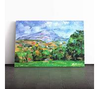 Big Box Art Canvas Print Wall Art Paul Cezanne Montagne Sainte Victoire (6) | Mounted & Stretched Box Frame Picture | Home Decor for Kitchen, Living Room, Bedroom, Hallway, Multi-Colour, 30x20 Inch