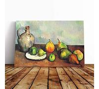 Big Box Art Canvas Print Wall Art Paul Cezanne Still Life (8) | Mounted and Stretched Box Frame Picture | Home Decor for Kitchen, Living, Dining Room, Bedroom, Hallway, Multi-Colour, 24x16 Inch