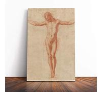 Big Box Art Canvas Print Wall Art Perin del Vaga Sketch | Mounted and Stretched Box Frame Picture | Home Decor for Kitchen, Living, Dining Room, Bedroom, Hallway, Multi-Colour, 20x14 Inch
