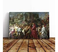 Big Box Art Canvas Print Wall Art Peter Paul Rubens A Roman Triumph | Mounted & Stretched Box Frame Picture | Home Decor for Kitchen, Living Room, Bedroom, Hallway, Multi-Colour, 20x14 Inch