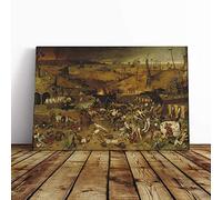 Big Box Art Canvas Print Wall Art Pieter Bruegel The Elder The Triumph of Death | Mounted & Stretched Box Frame Picture | Home Decor for Kitchen, Living Room, Bedroom, Multi-Colour, 30x20 Inch
