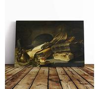 Big Box Art Canvas Print Wall Art Rembrandt Still Life | Mounted and Stretched Box Frame Picture | Home Decor for Kitchen, Living, Dining Room, Bedroom, Hallway, Multi-Colour, 30x20 Inch