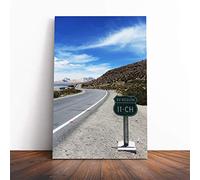 Big Box Art Canvas Print Wall Art Road in Chile Landscape | Mounted and Stretched Box Frame Picture | Home Decor for Kitchen, Living, Dining Room, Bedroom, Hallway, Multi-Colour, 30x20 Inch