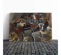 Big Box Art Canvas Print Wall Art Roger de la Fresnaye Artillery | Mounted and Stretched Box Frame Picture | Home Decor for Kitchen, Living Room, Bedroom, Hallway, Multi-Colour, 30x20 Inch