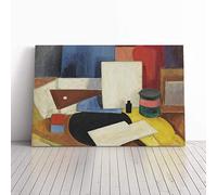 Big Box Art Canvas Print Wall Art Roger de la Fresnaye Still Life 2 | Mounted & Stretched Box Frame Picture | Home Decor for Kitchen, Living Room, Bedroom, Hallway, Multi-Colour, 30x20 Inch