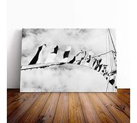 Big Box Art Canvas Print Wall Art Sailing Boat Flags | Mounted and Stretched Box Frame Picture | Home Decor for Kitchen, Living, Dining Room, Bedroom, Hallway, Multi-Colour, 20x14 Inch