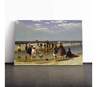 Big Box Art Canvas Print Wall Art Samuel S. Carr Small Yacht Racing | Mounted & Stretched Box Frame Picture | Home Decor for Kitchen, Living Room, Bedroom, Hallway, Multi-Colour, 30x20 Inch