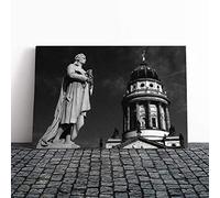 Big Box Art Canvas Print Wall Art Schiller Berlin Germany | Mounted and Stretched Box Frame Picture | Home Decor for Kitchen, Living, Dining Room, Bedroom, Hallway, Multi-Colour, 20x14 Inch