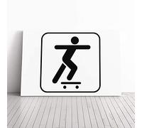 Big Box Art Canvas Print Wall Art Skateboard Sign (1) | Mounted and Stretched Box Frame Picture | Home Decor for Kitchen, Living, Dining Room, Bedroom, Hallway, Multi-Colour, 30x20 Inch