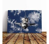 Big Box Art Canvas Print Wall Art Space Shuttle (3) | Mounted and Stretched Box Frame Picture | Home Decor for Kitchen, Living, Dining Room, Bedroom, Hallway, Multi-Colour, 24x16 Inch