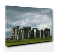 Big Box Art Canvas Print Wall Art Stonehenge Wiltshire (1) | Mounted and Stretched Box Frame Picture | Home Decor for Kitchen, Living, Dining Room, Bedroom, Hallway, Multi-Colour, 20x14 Inch
