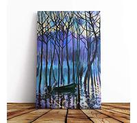 Big Box Art Canvas Print Wall Art Theodore Earl Butler in His Canoe | Mounted & Stretched Box Frame Picture | Home Decor for Kitchen, Living Room, Bedroom, Hallway, Multi-Colour, 24x16 Inch