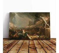 Big Box Art Canvas Print Wall Art Thomas Cole Course of Empire 2 | Mounted and Stretched Box Frame Picture | Home Decor for Kitchen, Living Room, Bedroom, Hallway, Multi-Colour, 24x16 Inch
