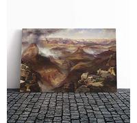 Big Box Art Canvas Print Wall Art Thomas Moran Grand Canyon of Colorado | Mounted & Stretched Box Frame Picture | Home Decor for Kitchen, Living Room, Bedroom, Hallway, Multi-Colour, 20x14 Inch