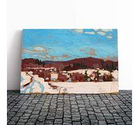 Big Box Art Canvas Print Wall Art Tom Thomson Early Spring | Mounted and Stretched Box Frame Picture | Home Decor for Kitchen, Living, Dining Room, Bedroom, Hallway, Multi-Colour, 20x14 Inch