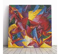 Big Box Art Canvas Print Wall Art Umberto Boccioni Plastic Forms | Mounted and Stretched Box Frame Picture | Home Decor for Kitchen, Living Room, Bedroom, Hallway, Muli-Colour, 14x14 Inch